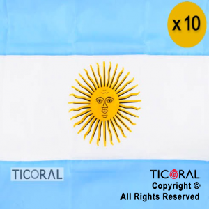 BANDERA TELA ARGENTINA CON SOL (CF-eco) 60CMX90CM X 10